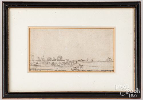PENCIL SKETCH ATTRIBUTED TO ALBERT