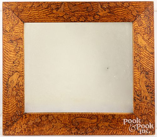 PYROGRAPHY FRAME, EARLY 20TH C.Pyrography