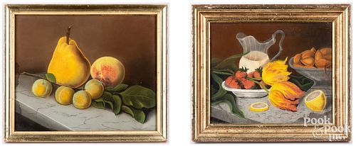 TWO AMERICAN PASTEL STILL LIFES  30e238