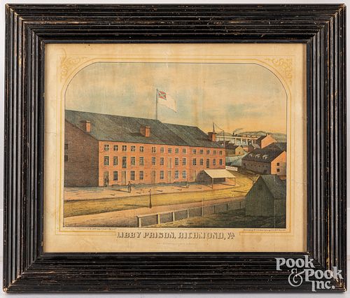 COLOR LITHOGRAPH OF LIBBY PRISON,
