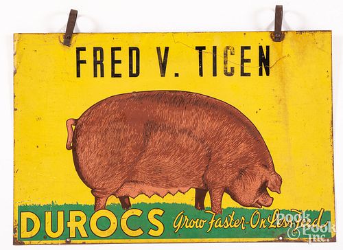 PAINTED METAL TRADE SIGN FOR DUROCS 30e27f