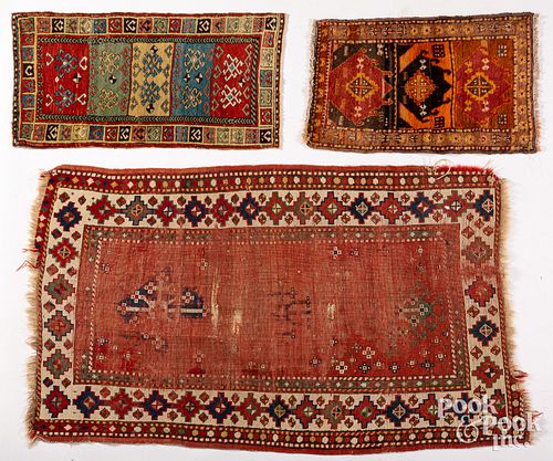 KAZAK CARPET, TOGETHER WITH TWO