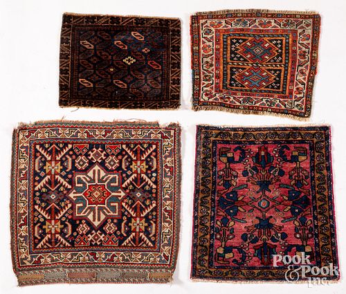 FOUR ORIENTAL MATS/BAGFACESFour