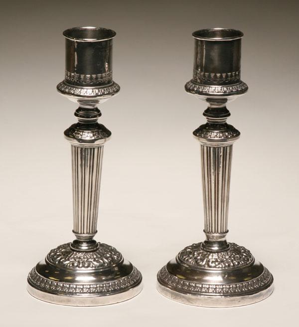 Pair 19th C Continental silver 4e37d