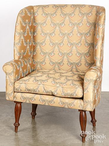 ENGLISH ROSEWOOD WING CHAIR 19TH 30e2ea