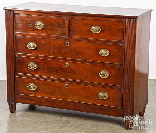 ENGLISH MAHOGANY CHEST OF DRAWERS  30e2ee