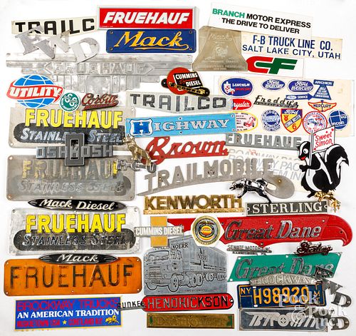 COLLECTION OF TRUCKING SIGNS/EMBLEMS