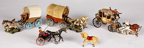 GROUP OF HORSE TOYSGroup of horse toys,