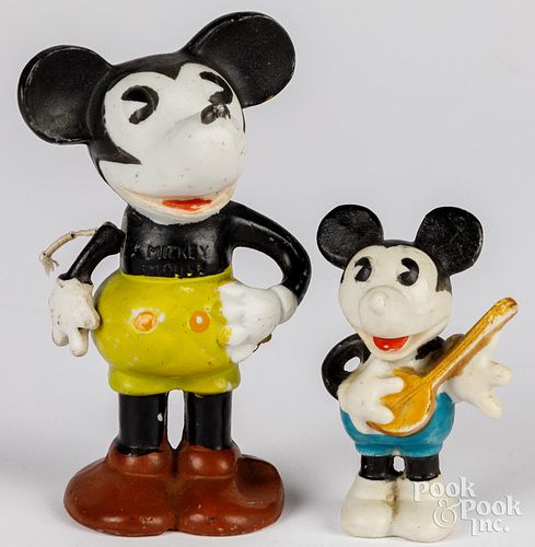 TWO JAPANESE MICKEY MOUSE BISQUE
