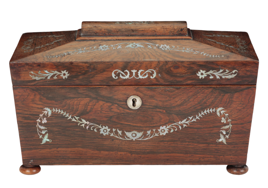 A REGENCY ROSEWOOD AND MOTHER OF