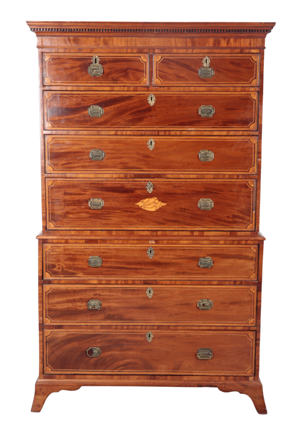 A GEORGE IV FIGURED MAHOGANY CHEST 310b10