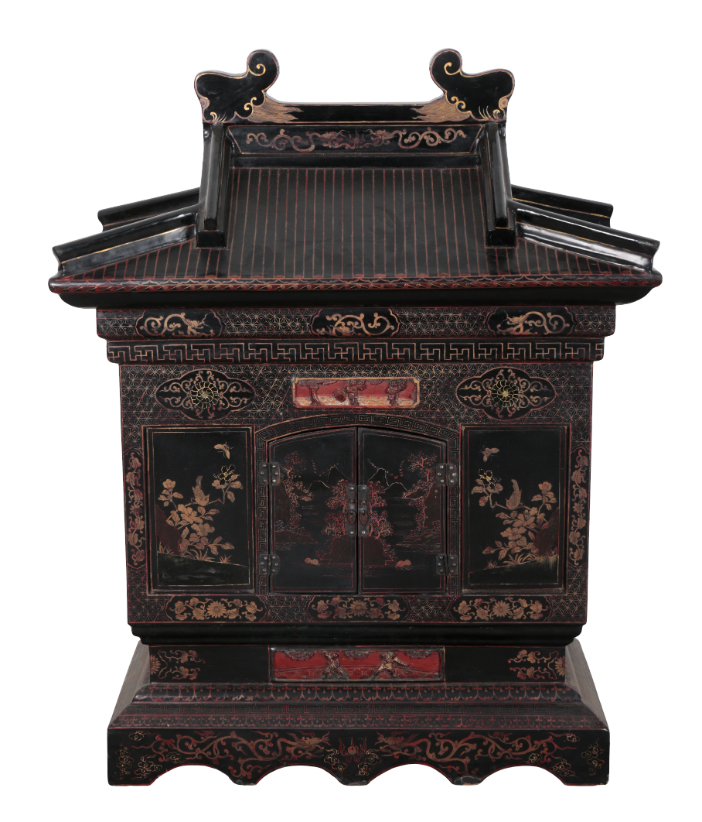 A CHINESE ARCHITECTURAL BLACK LACQUERED 310b2c