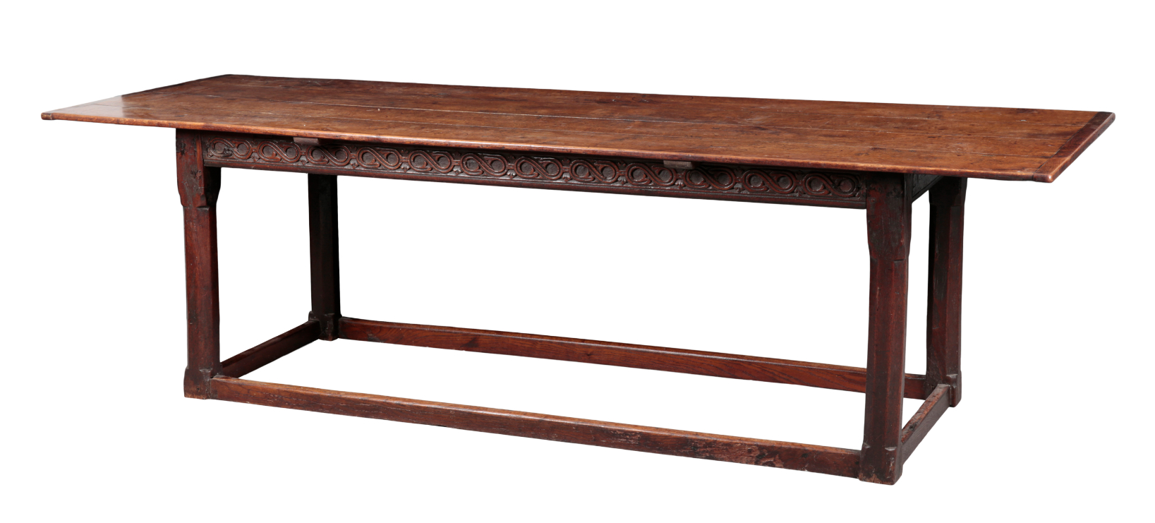 AN OAK REFECTORY TABLE 17th century