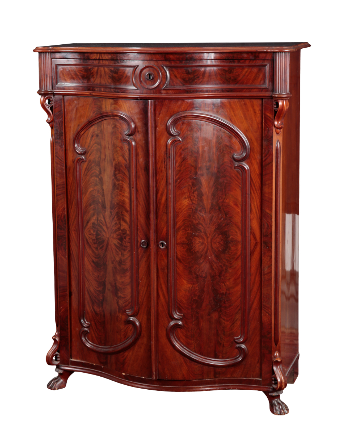 A 19TH CENTURY DANISH FIGURED MAHOGANY 310b4a