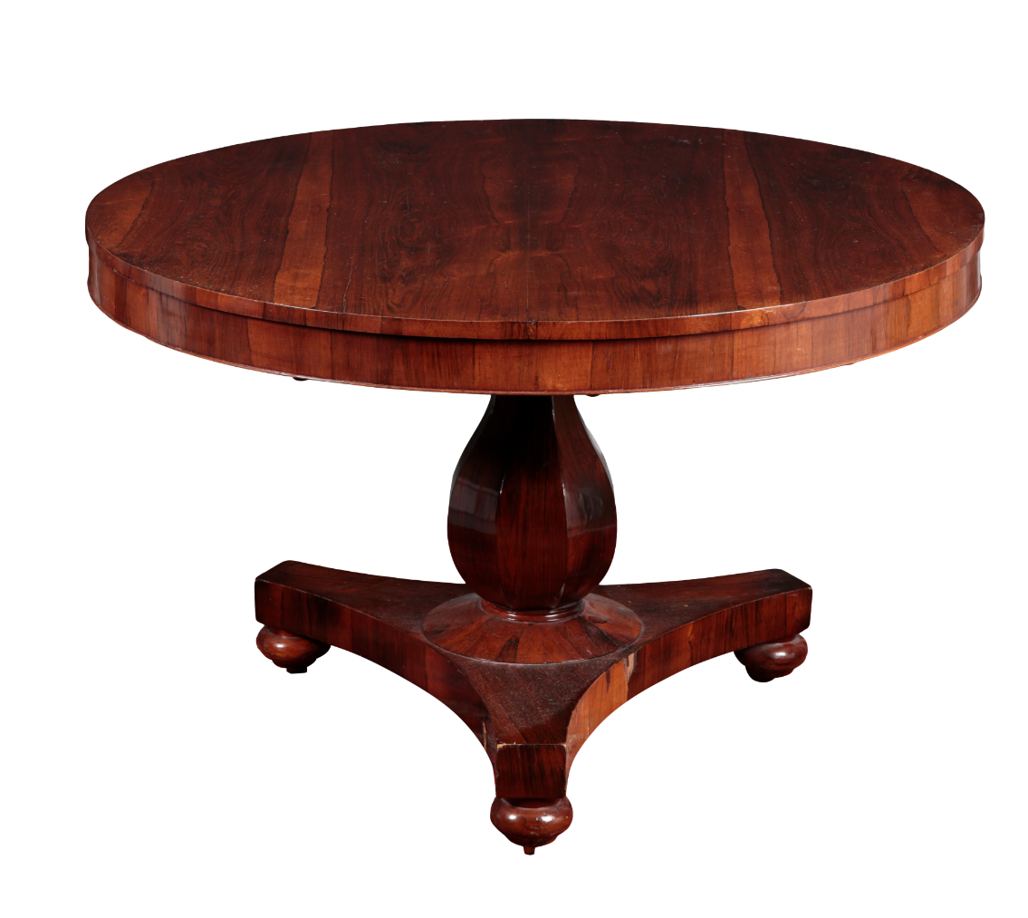 AN EARLY VICTORIAN ROSEWOOD CIRCULAR