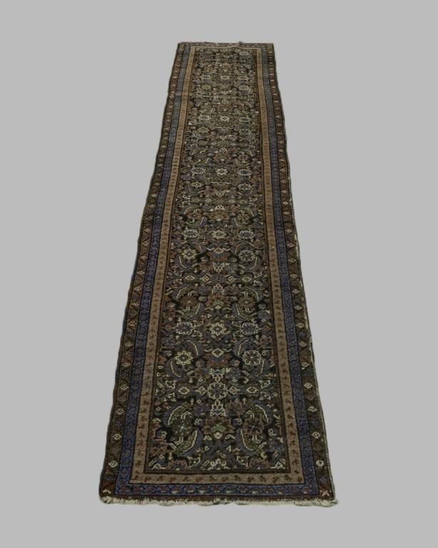 Colorful antique Mahal runner with