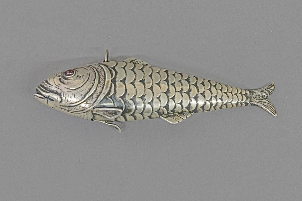 Judiaica hallmarked silver fish