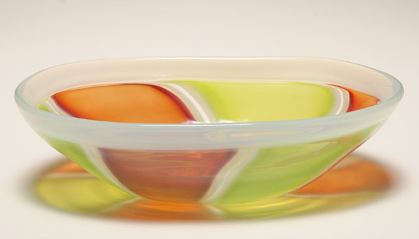Murano a spicchi art glass bowl, c.1955.