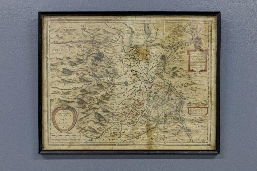 Early hand colored map of France 310bfe