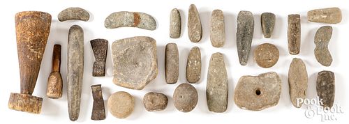 GROUP OF VARIOUS STONE ARTIFACTSGroup