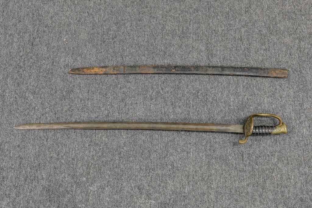 Confederate Civil War sword marked C.S.