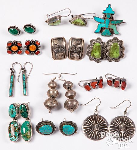 NAVAJO AND ZUNI INDIAN STERLING