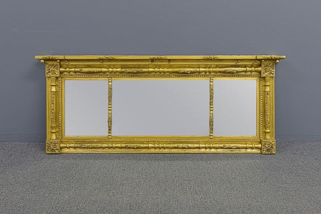 Empire giltwood overmantle mirror 25 H 310cd0