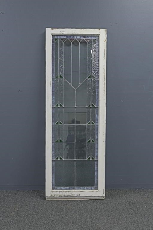 Large stained glass leaded window