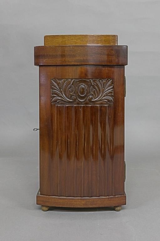 Small French Art Deco carved mahogany 310cfb