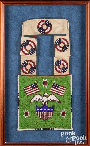 NATIVE AMERICAN INDIAN BEADED BANDOLIER