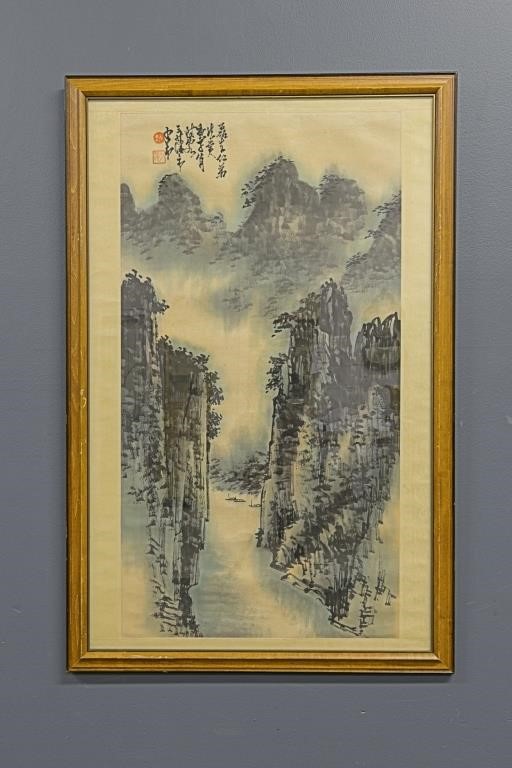 Chinese watercolor mountains and 310d5b