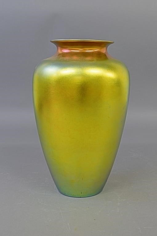 Large Steuben aurene Vase, signed
12"H;