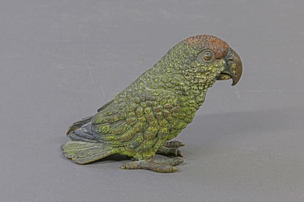 Austrian cold painted parrot signed 310d75