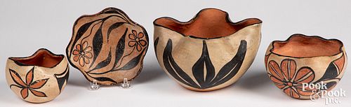 FOUR PIECES OF SANTO DOMINGO PUEBLO