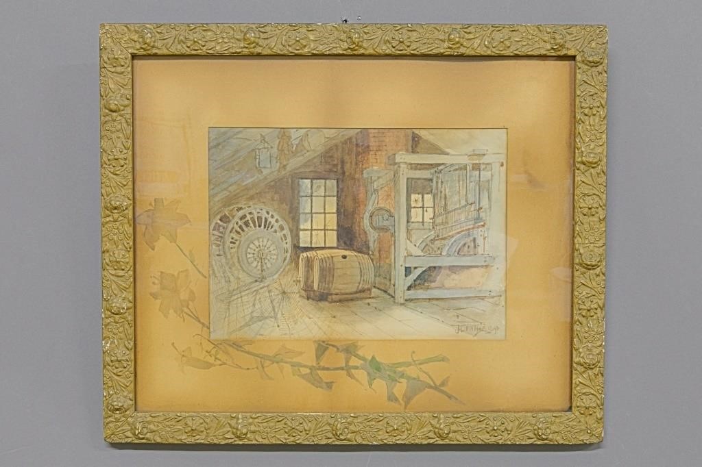 Matted and framed watercolor of 310de8