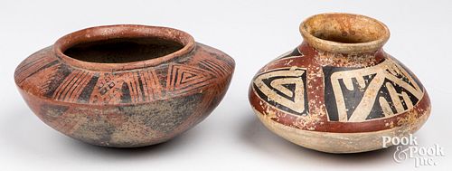 PRE-COLUMBIAN POTTERY BOWL AND