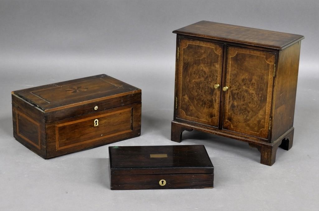 19th c. rosewood jewelry box with