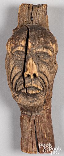 NATIVE AMERICAN INDIAN CARVED FACE