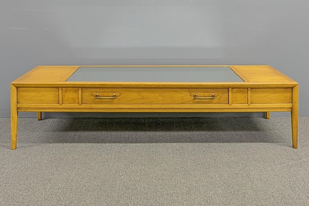 Mirrored long coffee table by Drexel
15"H