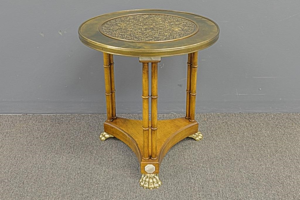 Mastercraft brass round table with