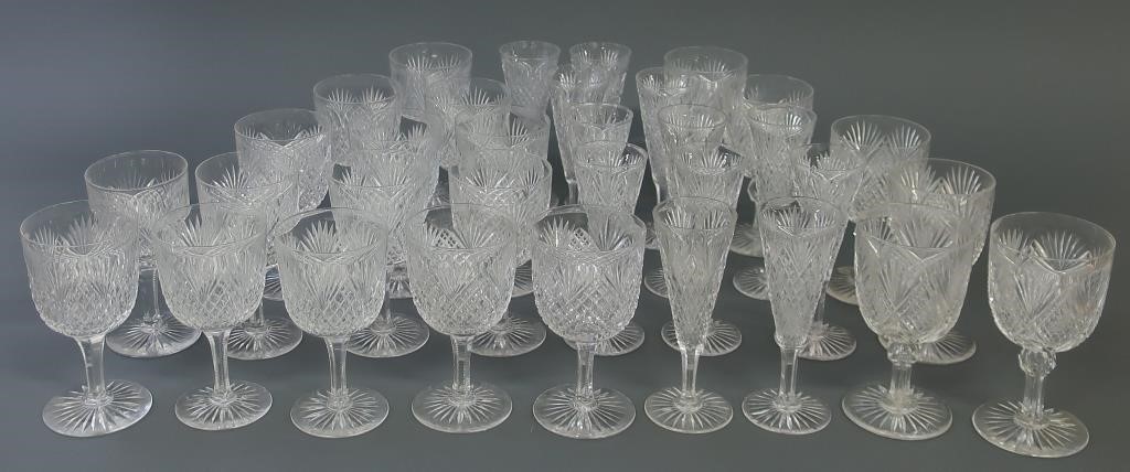 Twenty two Hawkes cut glass goblets  310f65