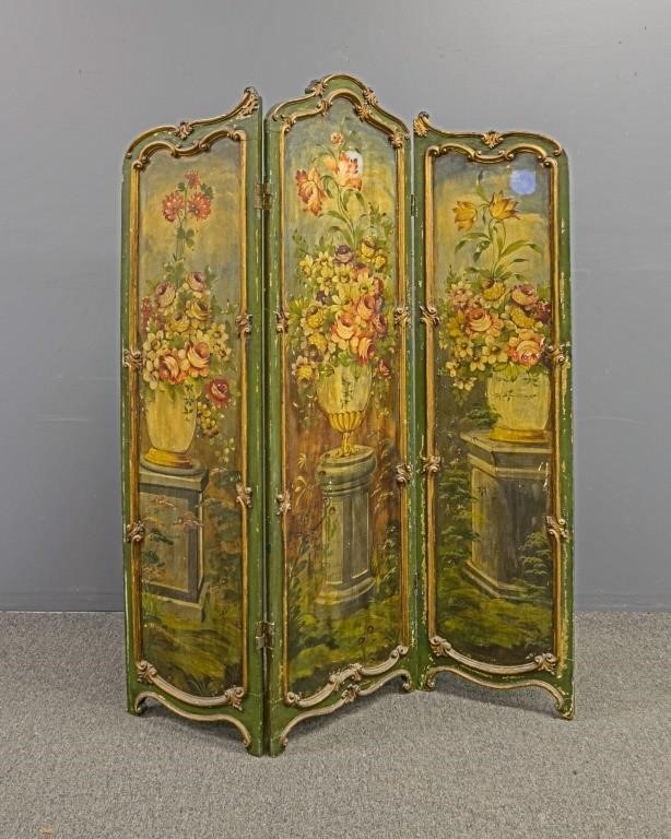 Late 19th c. Continental paint-decorated