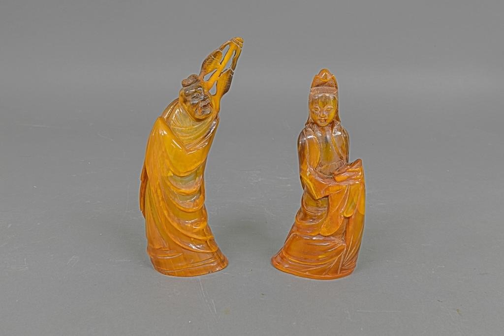 Two Chinese carved figures of a 310fae