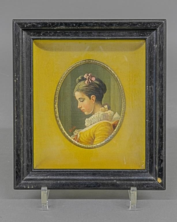 Shadow framed miniature oil portrait 310fb2