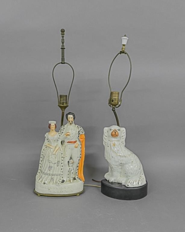 Staffordshire lamp King and Queen