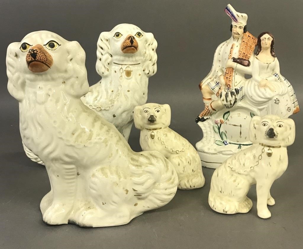 Two pair of Staffordshire spaniels 310fd5