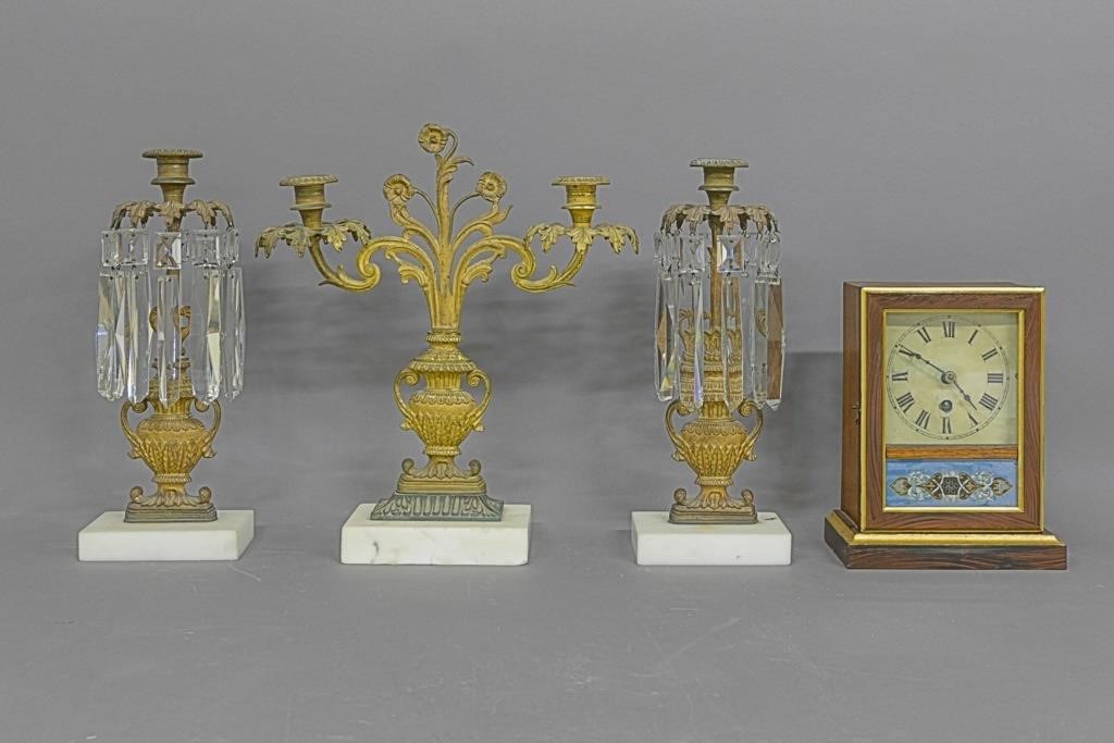 Three piece gilt metal girondole