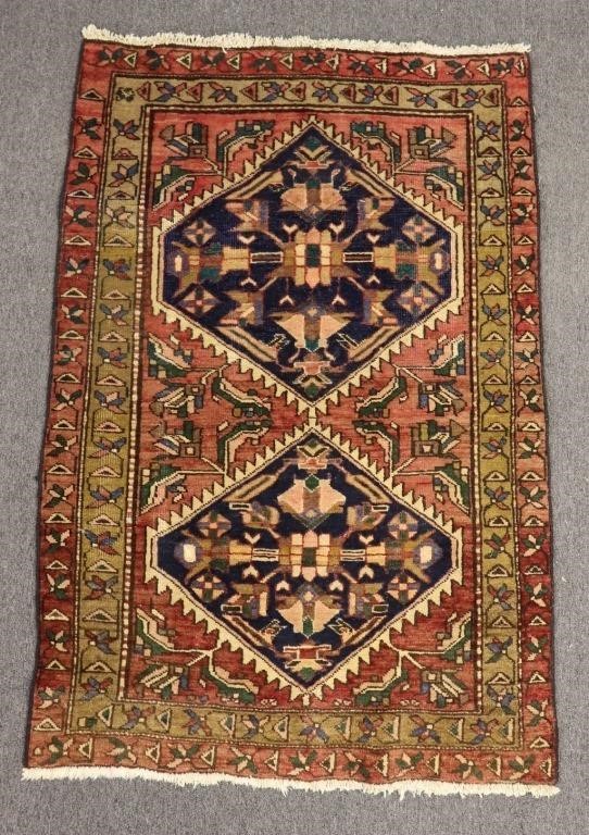 Kazak style hall runner with two 310fe8