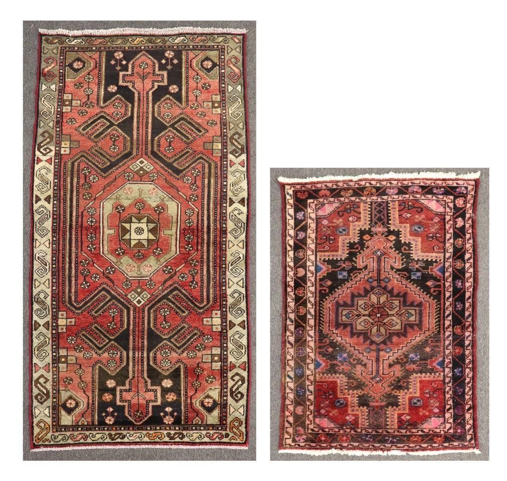 Kazak style hall runner with red 310feb