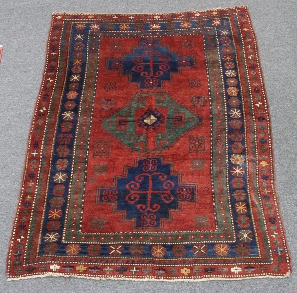 Colorful center hall Kazak carpet  310fe4